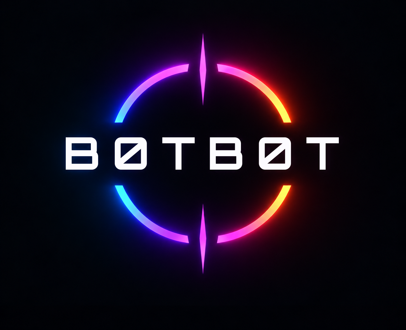 Botbot neon crosshair logo